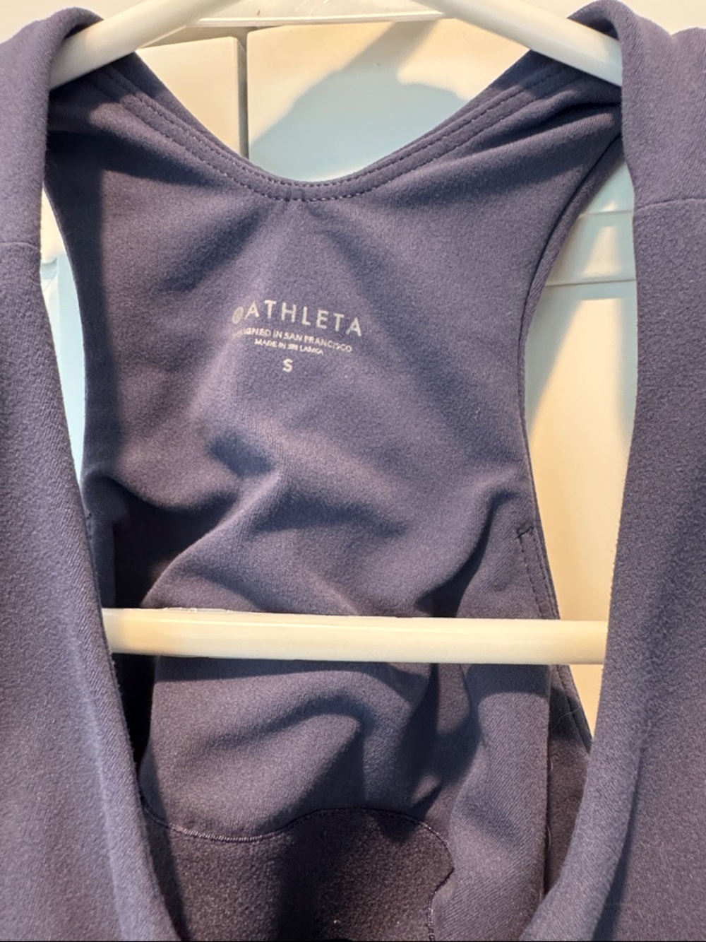 Athleta Navy High-Neck Crop Tank with Racerback - Picture 3 of 3